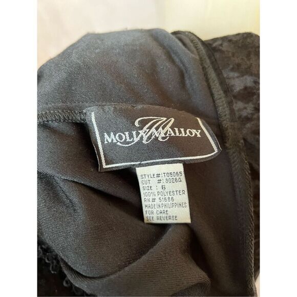 Vintage Black Velvet Whimsy Goth Dress - Picture 5 of 5